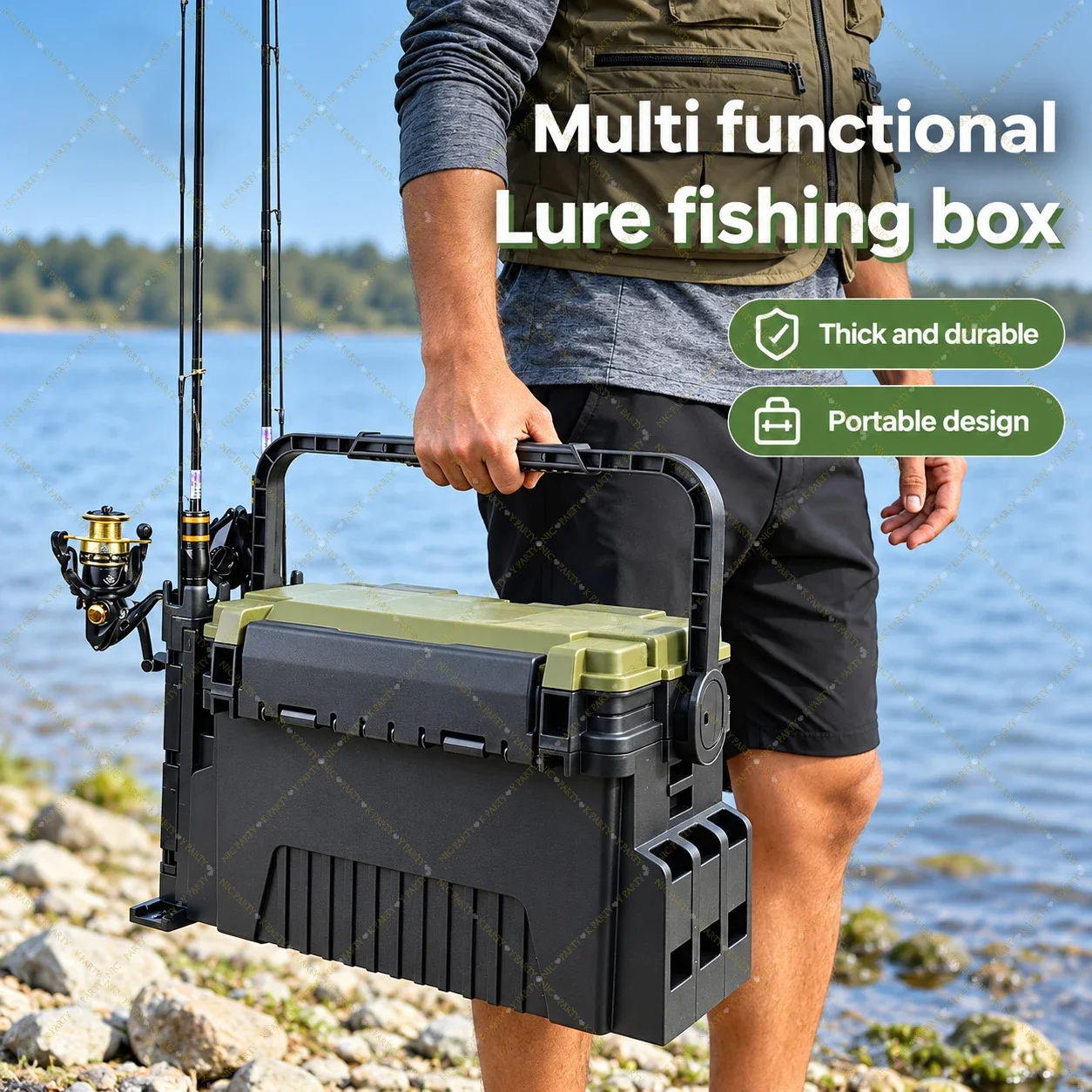 Ruime viskist met dubbele laag - Fishing Kayak Crate recensie en prijs