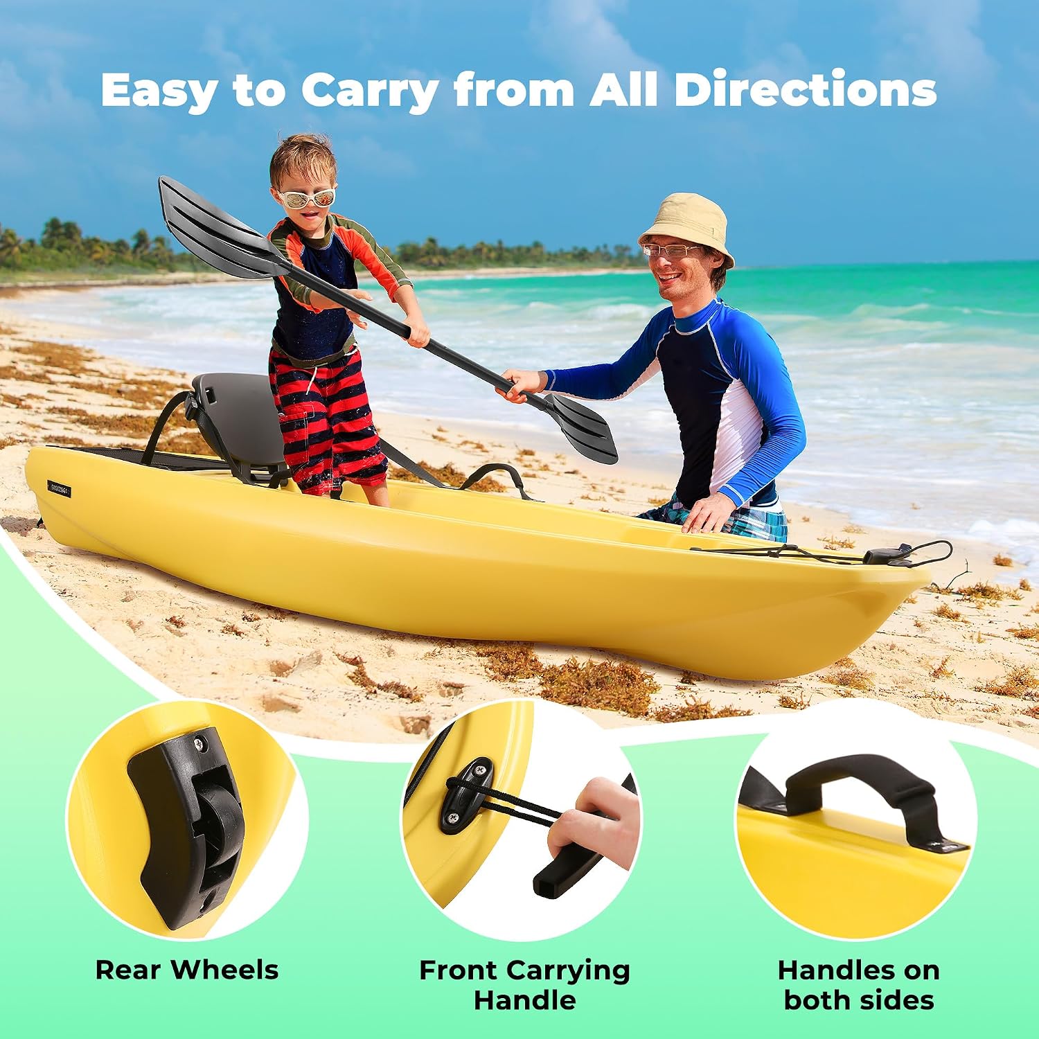 Kajak met peddel 6,5 FT recrea - Fishing Kayak Paddle recensie en prijs