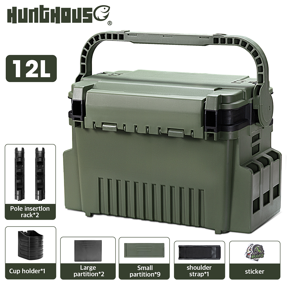 Hunthouse 12L Grote Visuitrust - Fishing Kayak Crate recensie en prijs